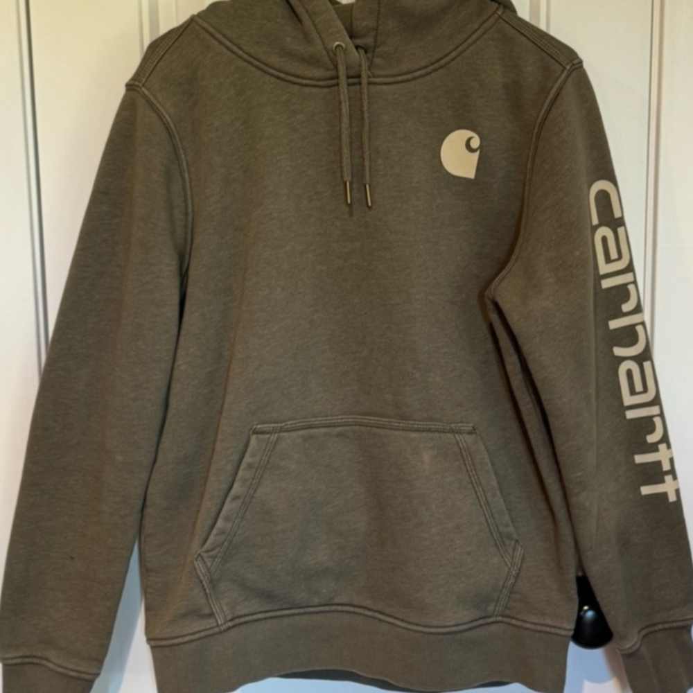 Carhartt Wmn's Midweight Logo Sleeve Graphic Hoodie  Size 1X MSRP $59.99 - Picture 2 of 8